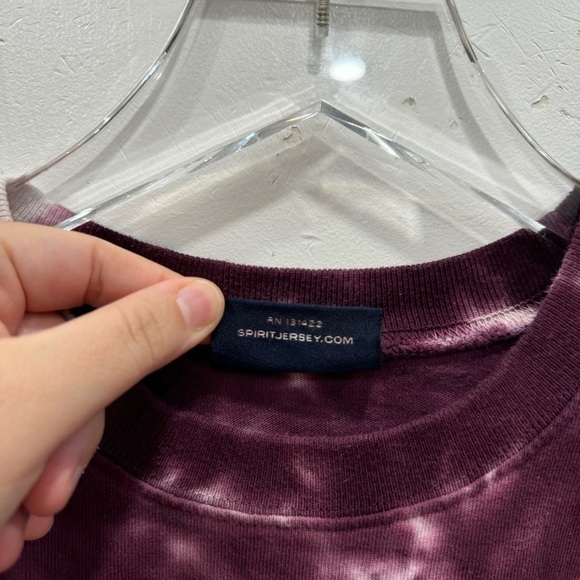 Spirit Jersey Long Sleeve Cropped Sweatshirt Tie-Dye Barry’s Bootcamp SF Medium - Picture 3 of 7